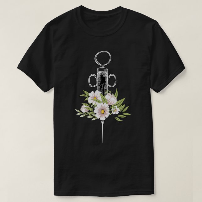 Camiseta Flores Flebotomíticas Para Injeção De Vida Fleboto (Frente do Design)