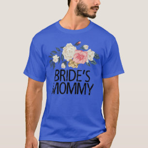Camiseta Flores Florais Aquarela Mamãe de Noiva Engraçada