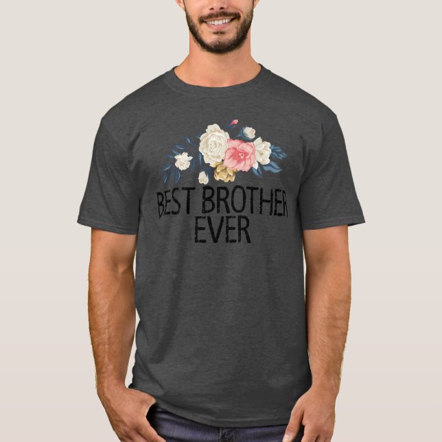 Camiseta Flores Florais Aquarela Melhor Irmão Nunca Mais (Frente)
