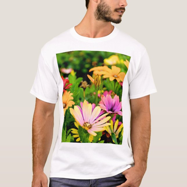 Camiseta Flores Florais, Cenário Natural- 92768 (Frente)