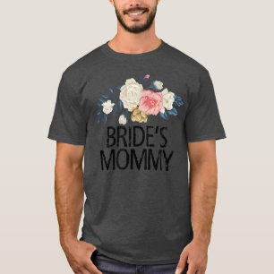 Camiseta Flores Florais Mamãe de Noiva Engraçada Sarcástica