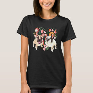 Camiseta Flores Francesas Coração Cachorro Fofo Bulldog Fra