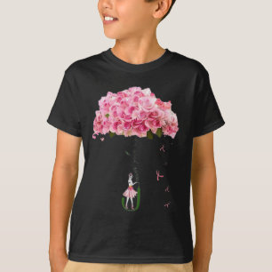Camiseta Flores Friso Cancer de Atenção da Mama Wom