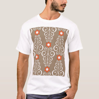 Camiseta Flores Geométricas: Design de Vintage sem Costura