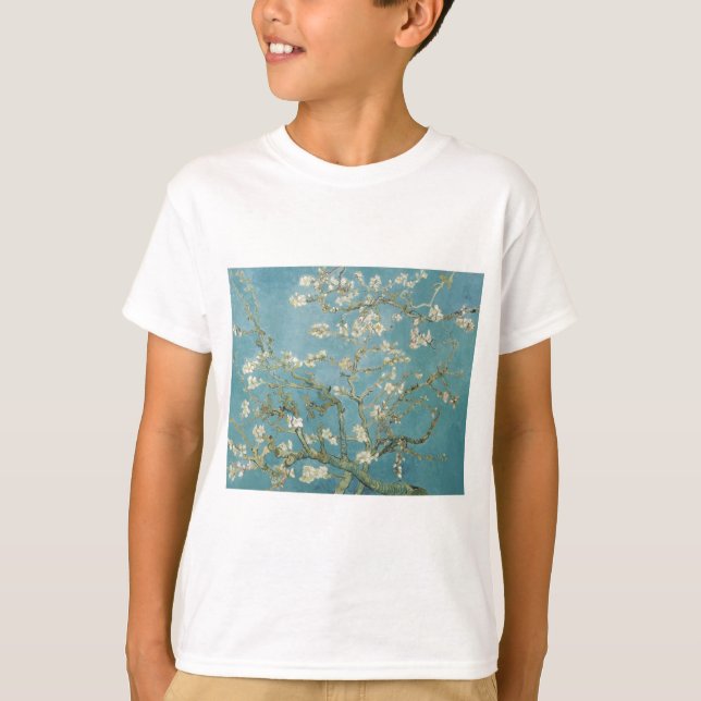 Camiseta Flores Gogh Branches Almond Blossomo Natureza (Frente)