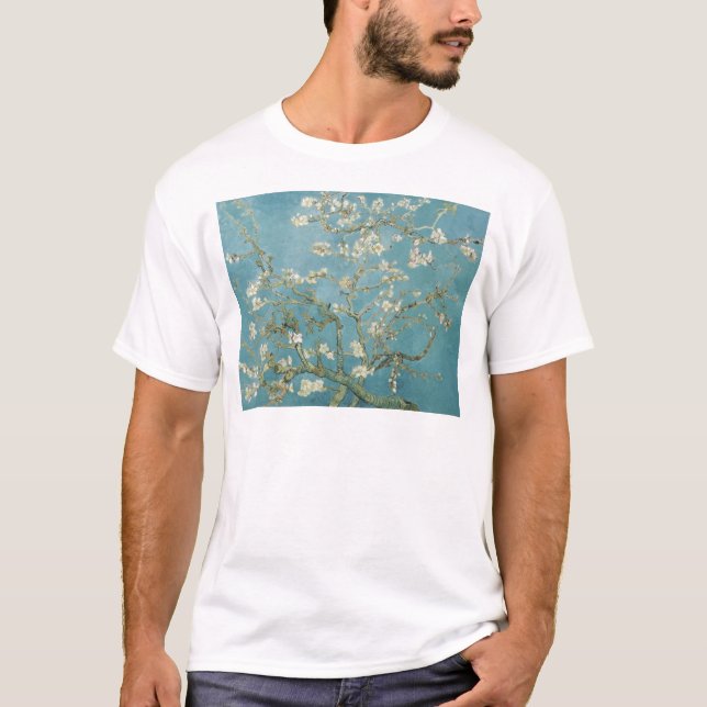 Camiseta Flores Gogh Branches Almond Blossomo Natureza (Frente)