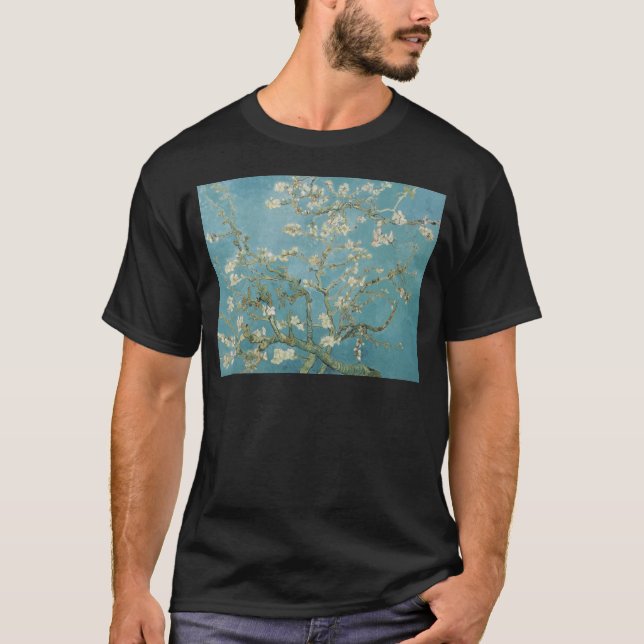 Camiseta Flores Gogh Ramos Flores de Amendoeira Natureza (Frente)