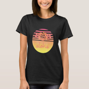 Camiseta Flores Havaianas Com Dificuldade Em Sunset Aloha