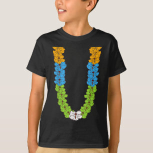 Camiseta Flores Hawaianas Flores Tropicais de Verão Floral 