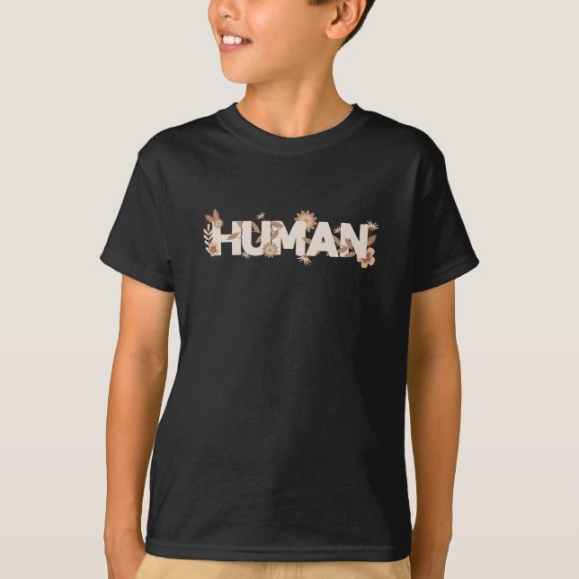 Camiseta Flores Humanas Padrão História Negra (Frente)
