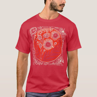 Camiseta Flores Lino Cut