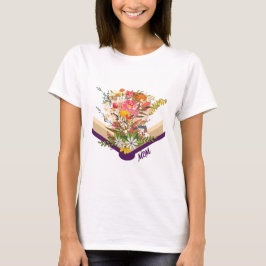 Camiseta Flores-Mãe Modernas Crescendo de monograma
