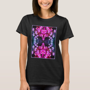 Camiseta Flores-margaridas africanas cor-de-rosa Abstrato