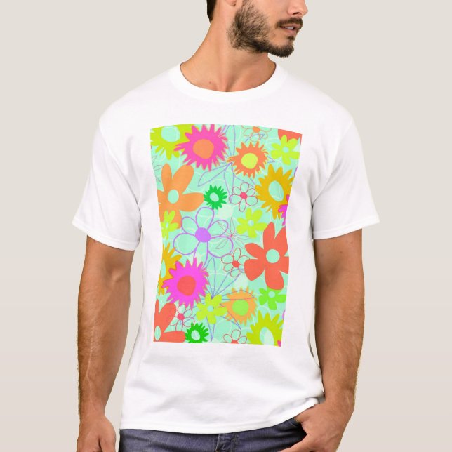 Camiseta Flores misturadas (Frente)