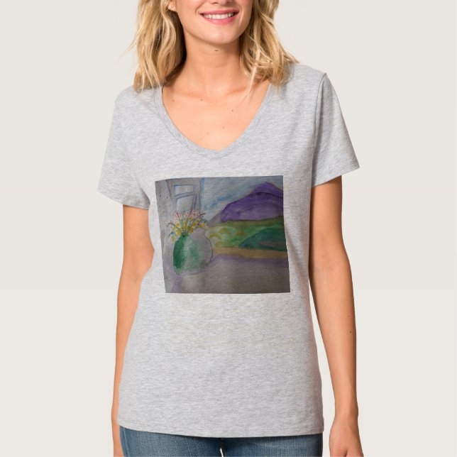 Camiseta Flores Na Janela (Frente)