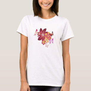 Camiseta Flores nas Borboletas
