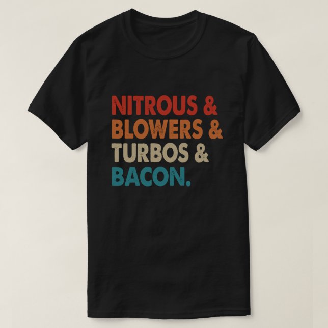 Camiseta Flores Nitrosos Turbos Bacon (Frente do Design)