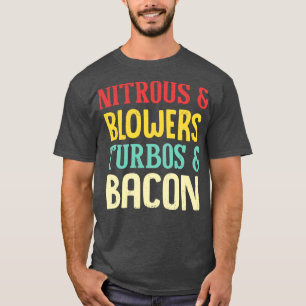 Camiseta Flores Nitrosos Turbos Bacon Engraçado