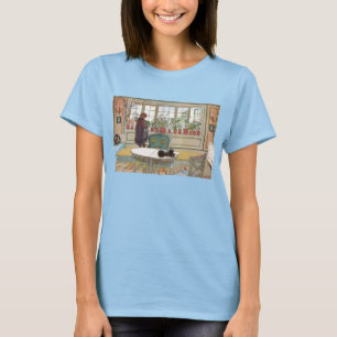 Camiseta Flores no Windowsill por Carl Larsson