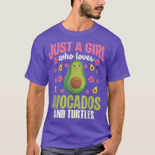 Camiseta Flores Ocean Animal Cute Avocado Lover Raparigas