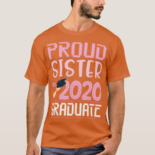 Camiseta Flores Orgulhosas Irmã Formando 2020 Irmão Feliz S