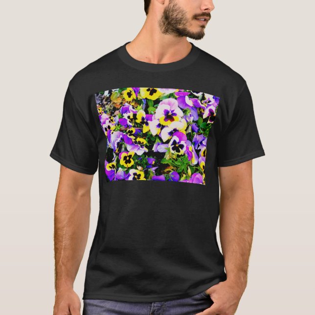 Camiseta flores pansíveis (Frente)