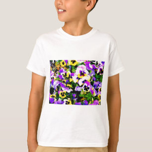Camiseta flores pansíveis
