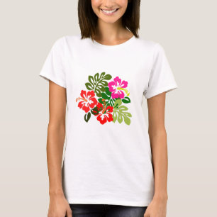 Camiseta Flores para o Dia das Admissões no Havaí - Dia do