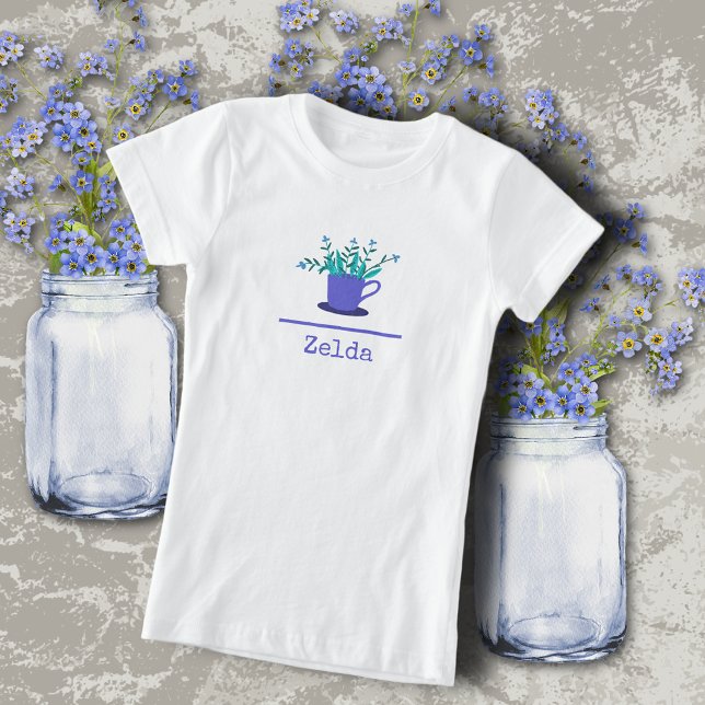 Camiseta Flores Periwinkle (Criador carregado)