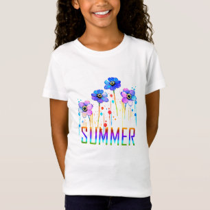 Camiseta Flores pingando neon personalizadas