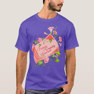 Camiseta Flores que crescem a partir do livro