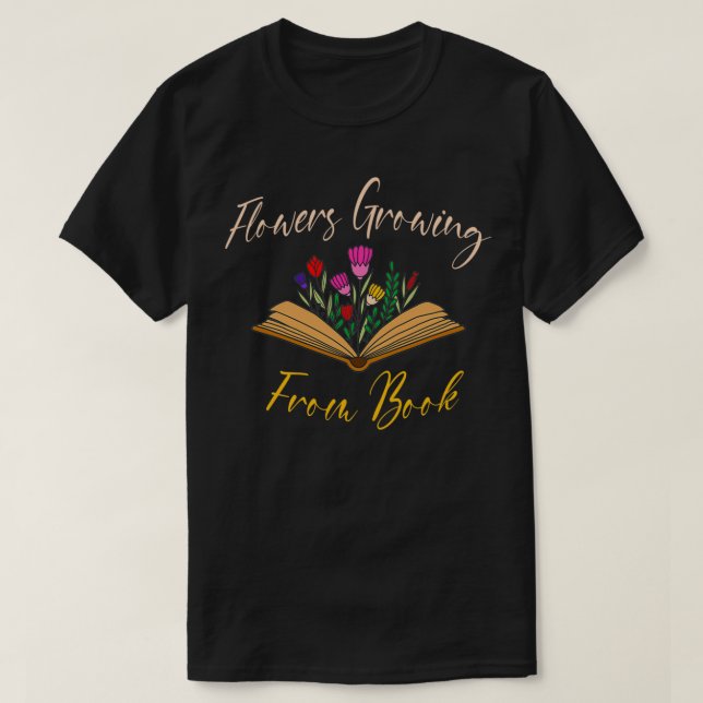 Camiseta Flores que crescem a partir do livro Funny Gift (Frente do Design)