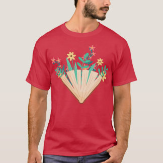 Camiseta Flores Que Crescem A Partir Do Vinheta Engraçado D
