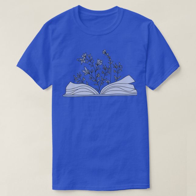 Camiseta Flores que crescem do amante do livro Amante da Fl (Frente do Design)