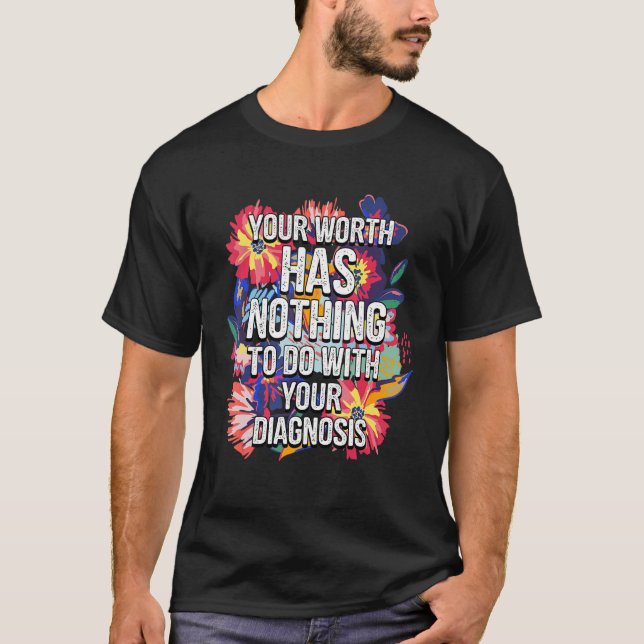 Camiseta Flores Que Sua Valência Não Tem Nada A Ver Com Seu (Frente)