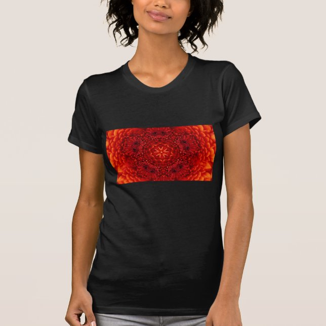 Camiseta FLORES RED DAHLIA Abstrato Floral (Frente)