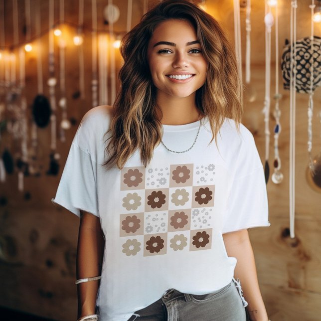 Camiseta Flores Retro Verificadas T-Shirt (Criador carregado)