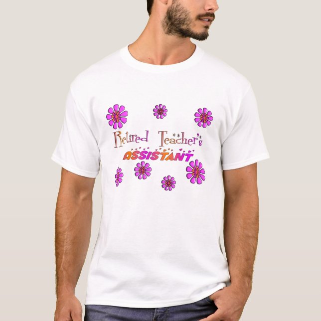 Camiseta Flores retros assistentes aposentadas dos (Frente)