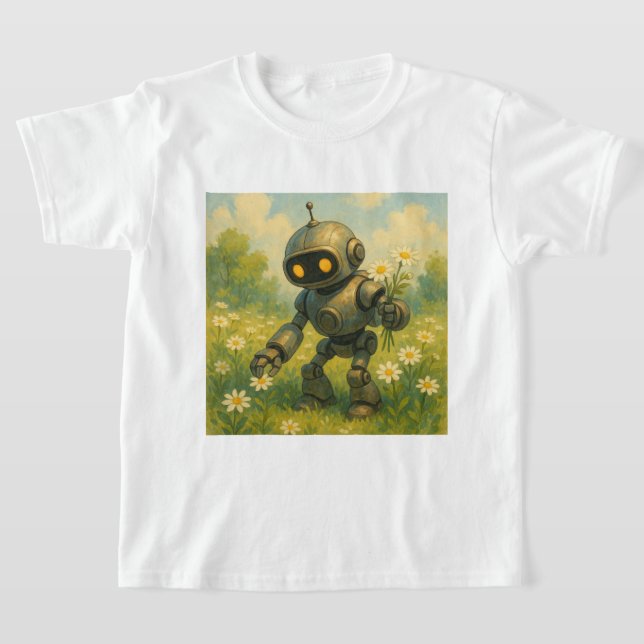 Camiseta Flores-Robô (Postura )