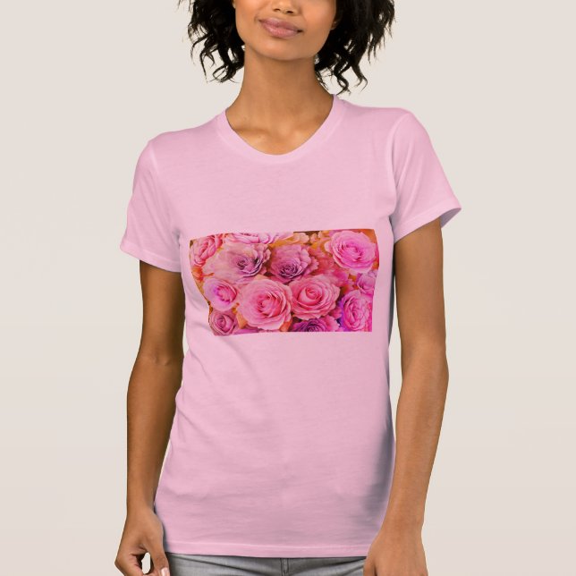 Camiseta Flores rosa (Frente)