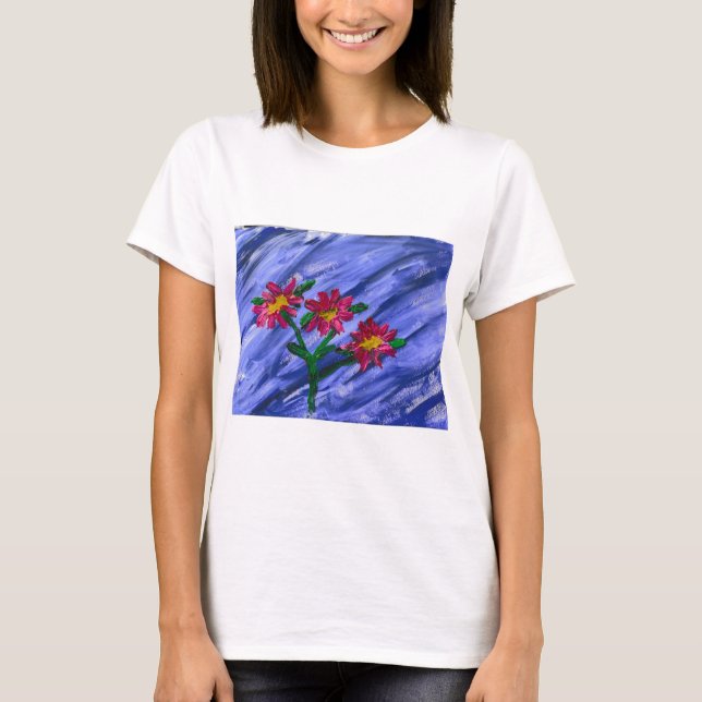 Camiseta Flores Rosa (Frente)