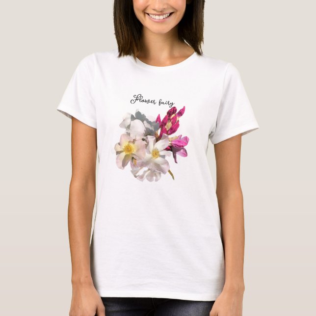 Camiseta Flores rosa (Frente)