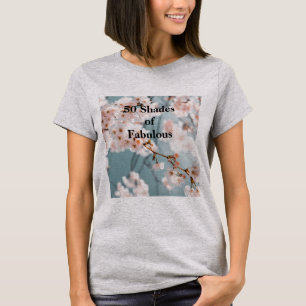 Camiseta Flores rosa 50 tons de Cinzas fabulosas