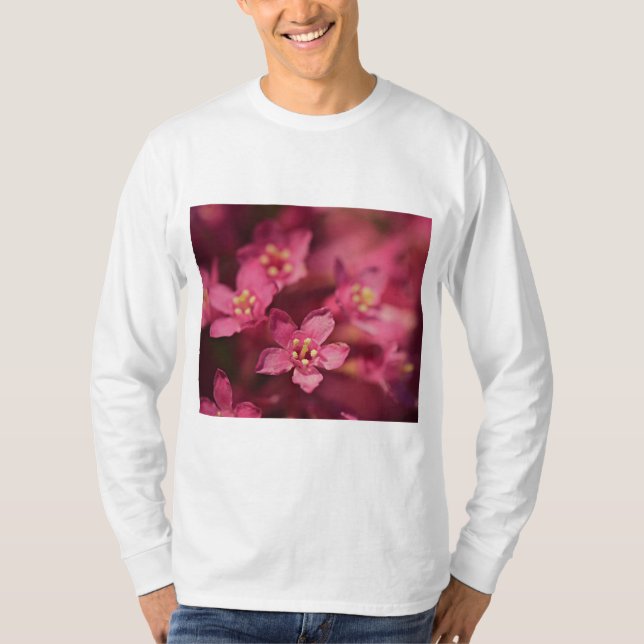 Camiseta Flores Rosa Bonitas (Frente)
