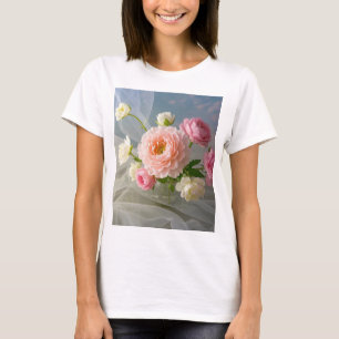 Camiseta Flores Rosa Elegantes De Eterno Delicadas