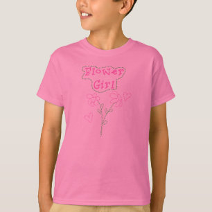 Camiseta Flores Rosa Flores Meninas