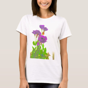Camiseta Flores Roxas Lisianthus