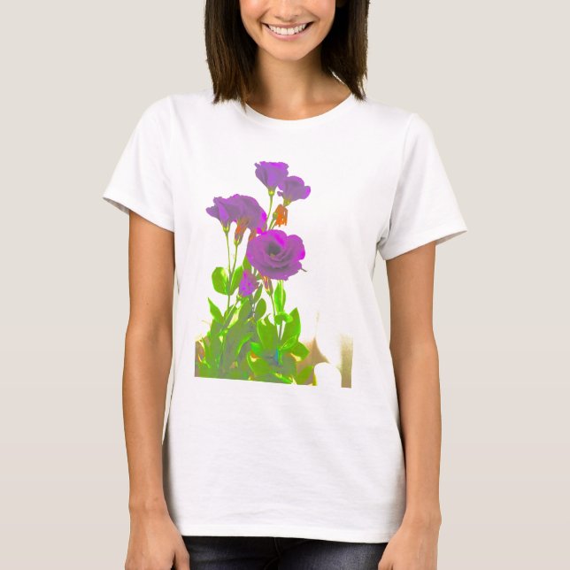 Camiseta Flores Roxas Lisianthus (Frente)