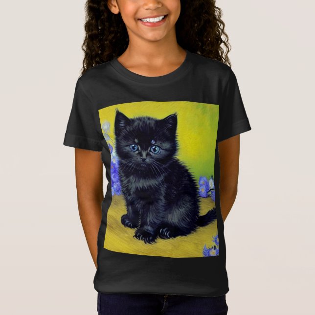 Camiseta Flores Roxas Pretas de Gogh (Frente)