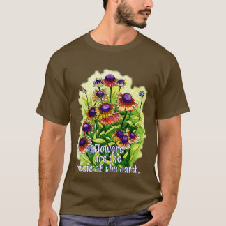 Camiseta Flores São Música Terras